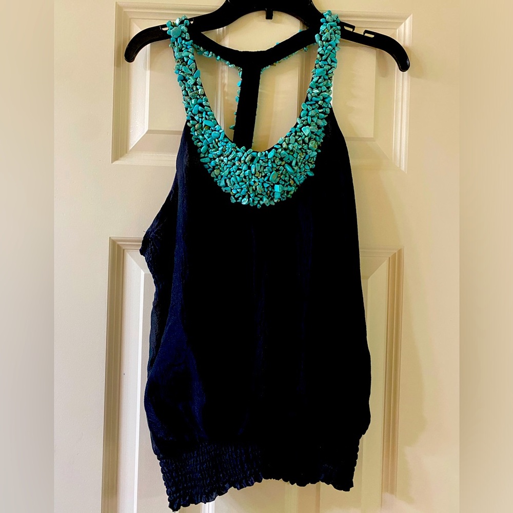 Turquoise Stone T-back Tank Top (S)